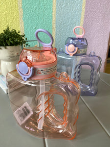 Pastel Transparent Water Bottle- Sale