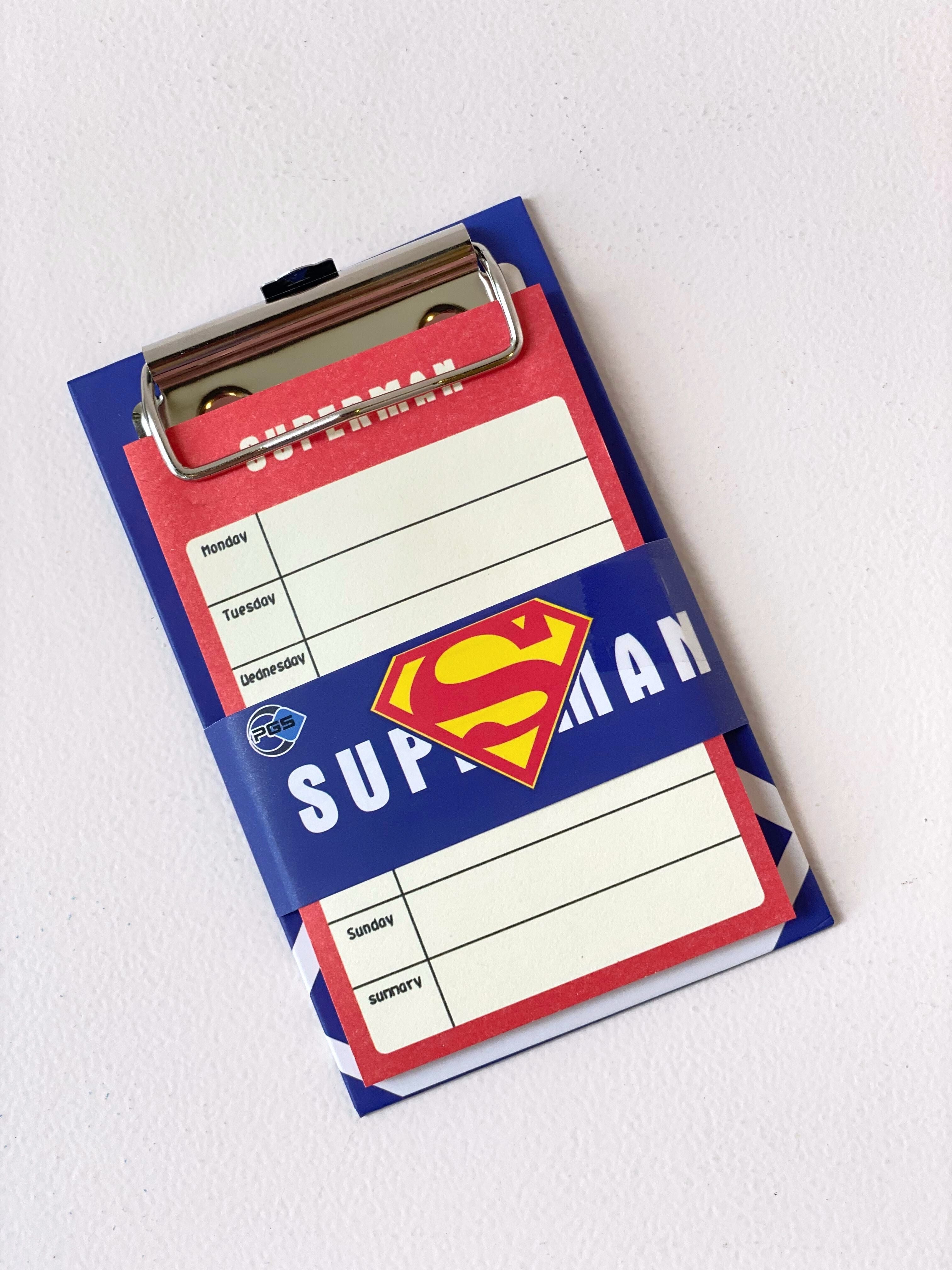 Superhero Clipboard Notepad – Weekly Planner Pad with Metal Clip
