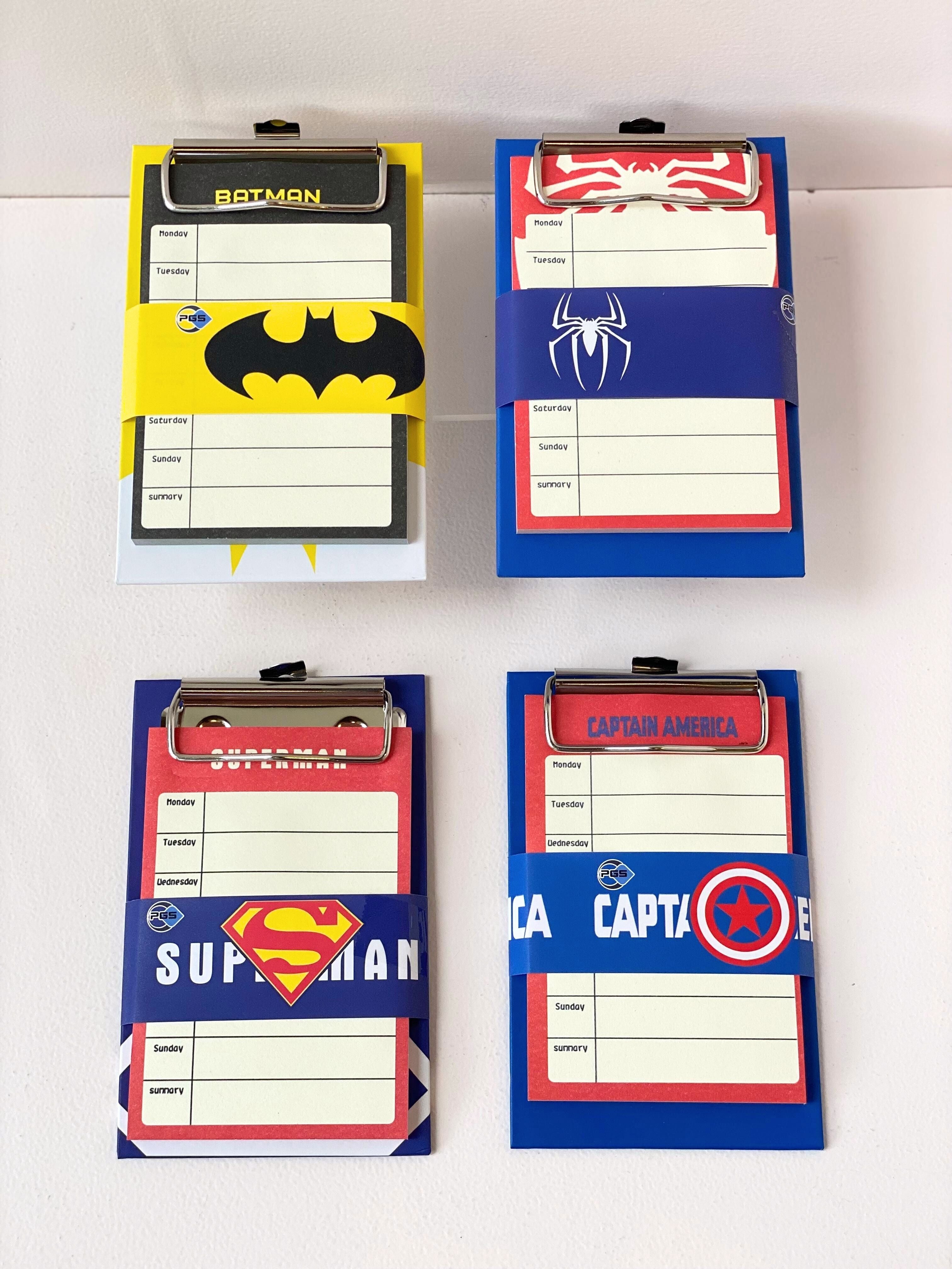 Superhero Clipboard Notepad – Weekly Planner Pad with Metal Clip