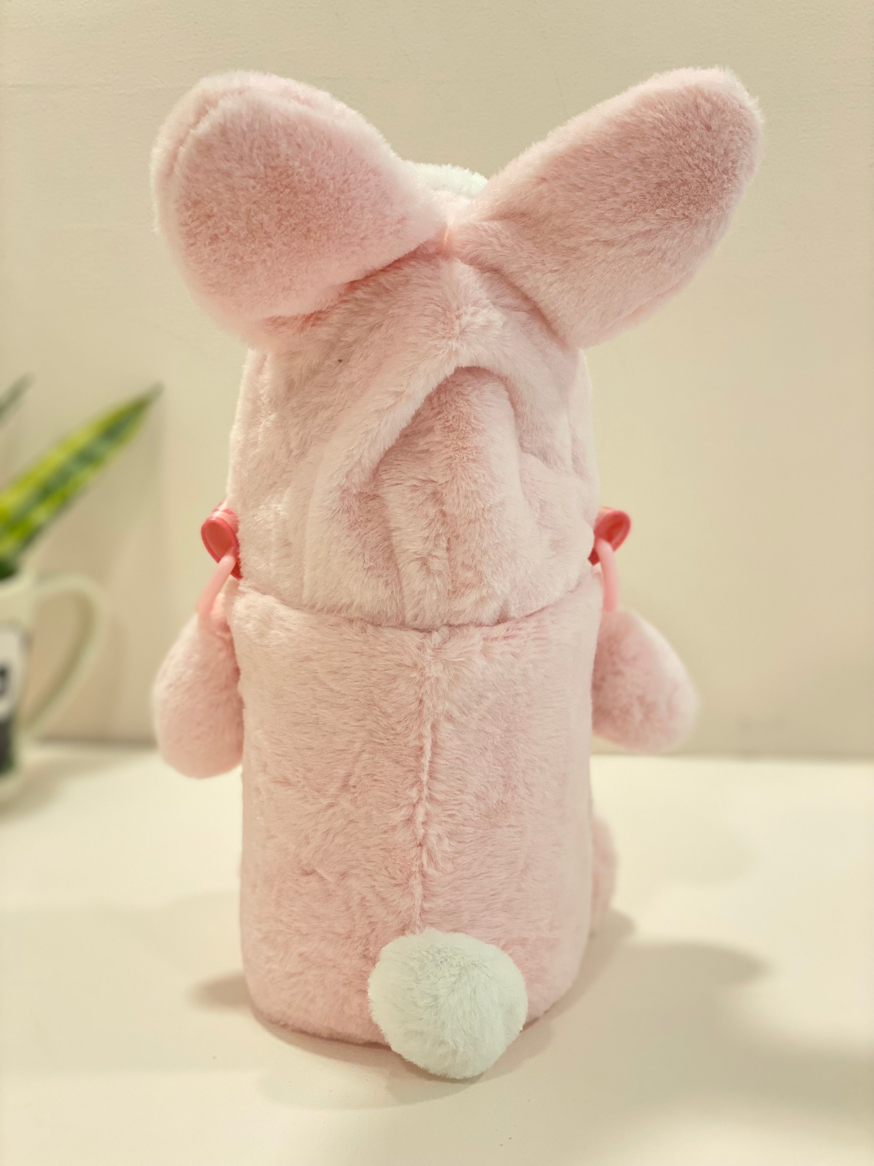 Kids Insulated Water Bottle with Cute Plush Cover & Strap – Leakproof Stainless Steel Sipper (Pink Ice Cream Design)