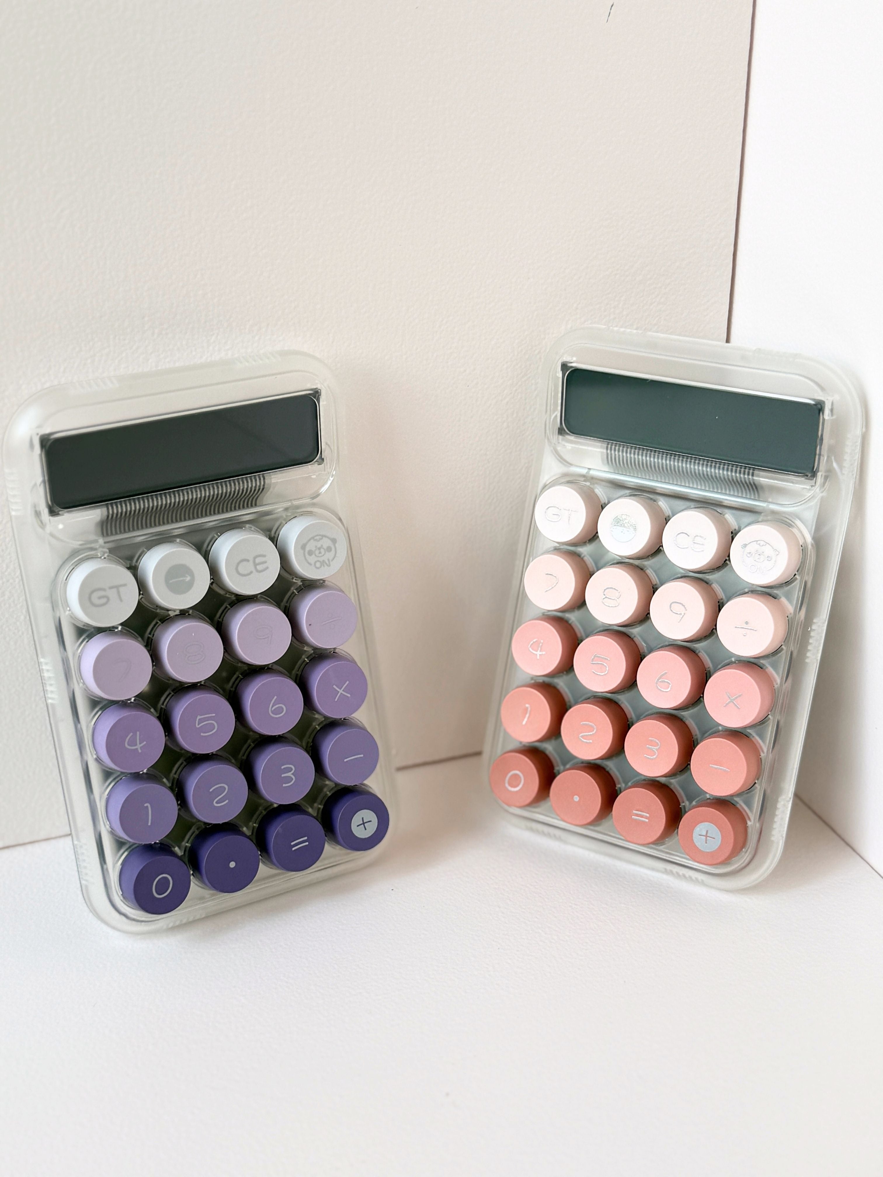 Transparent Aesthetic Retro Button Calculators