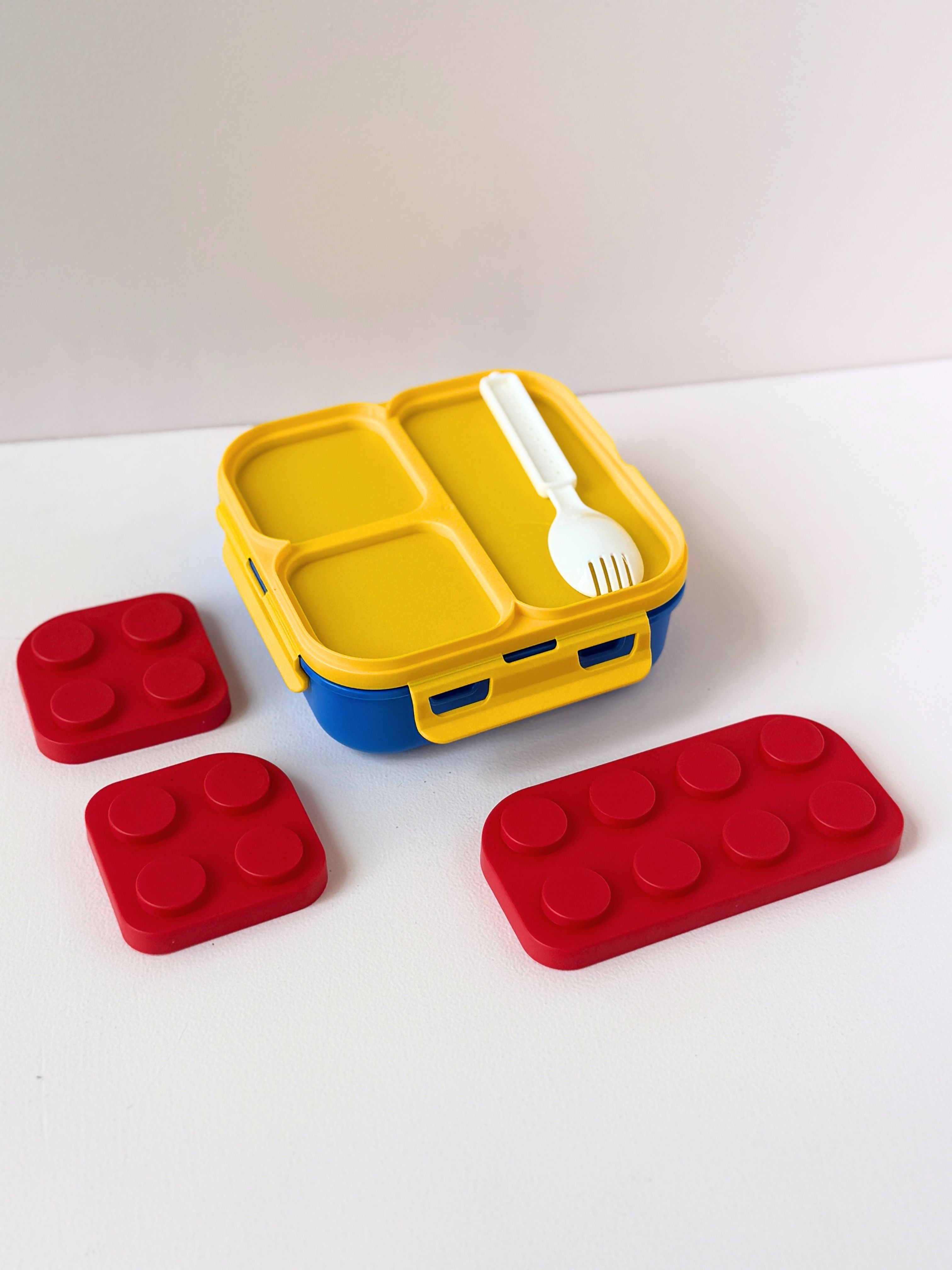 Stack & Snack Lego Inspired Lunch Box - 3 Compartments
