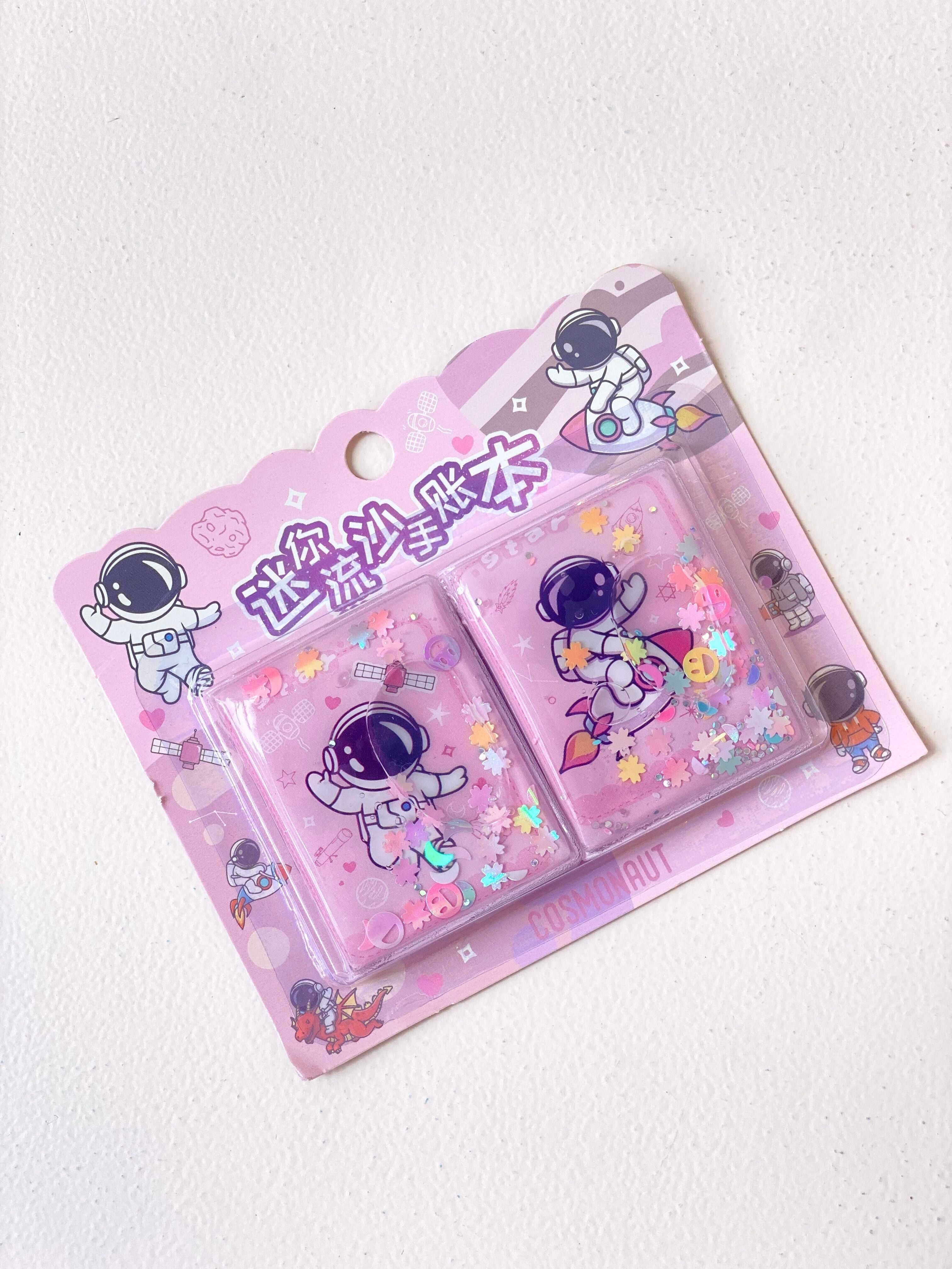 Cosmonaut Mini Shaker Notebook with Stickers – Astronaut-Themed Pocket Journal Set of 2