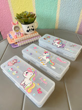 Load image into Gallery viewer, Unicorn Transparent Pencil Box -Assorted Designs
