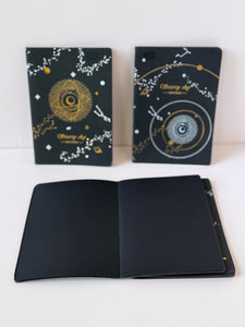 Starry Sky Black Paper Notebook – Assorted Cosmic Designs
