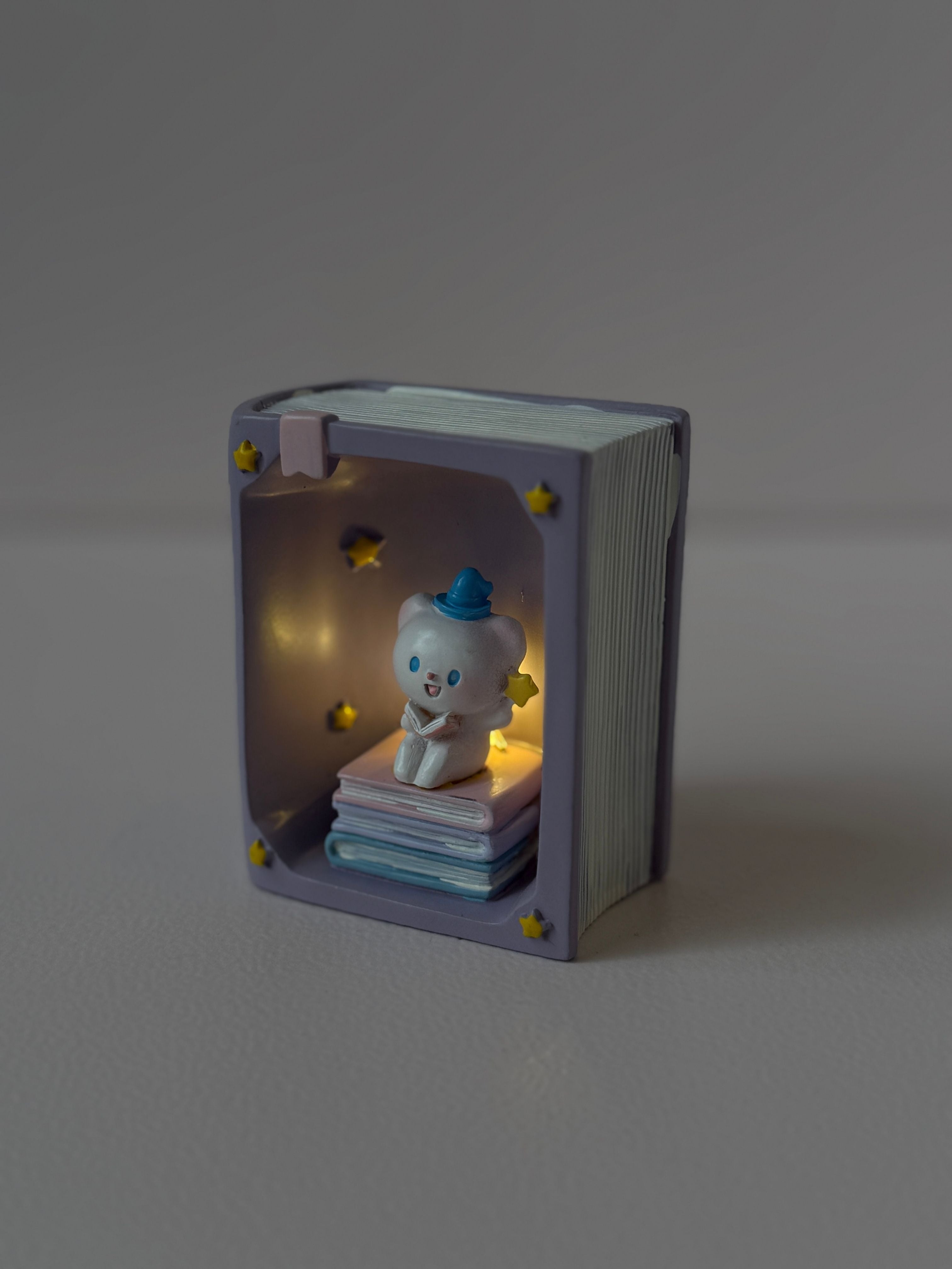 Magical Pancake Bunny & Book Bear in a Gift Box with LED Night Light