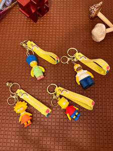 Yellow Cartoon Character Keychain