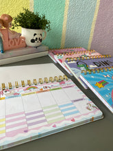 Load image into Gallery viewer, Dino &amp; Unicorn Spiral Diary Planner
