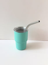 Load image into Gallery viewer, Mini Stainless Steel Tumbler – 8oz Color Pop with Lid &amp; Straw
