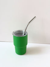 Load image into Gallery viewer, Mini Stainless Steel Tumbler – 8oz Color Pop with Lid &amp; Straw
