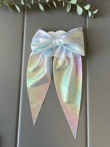 Holographic Hair Bow Clips