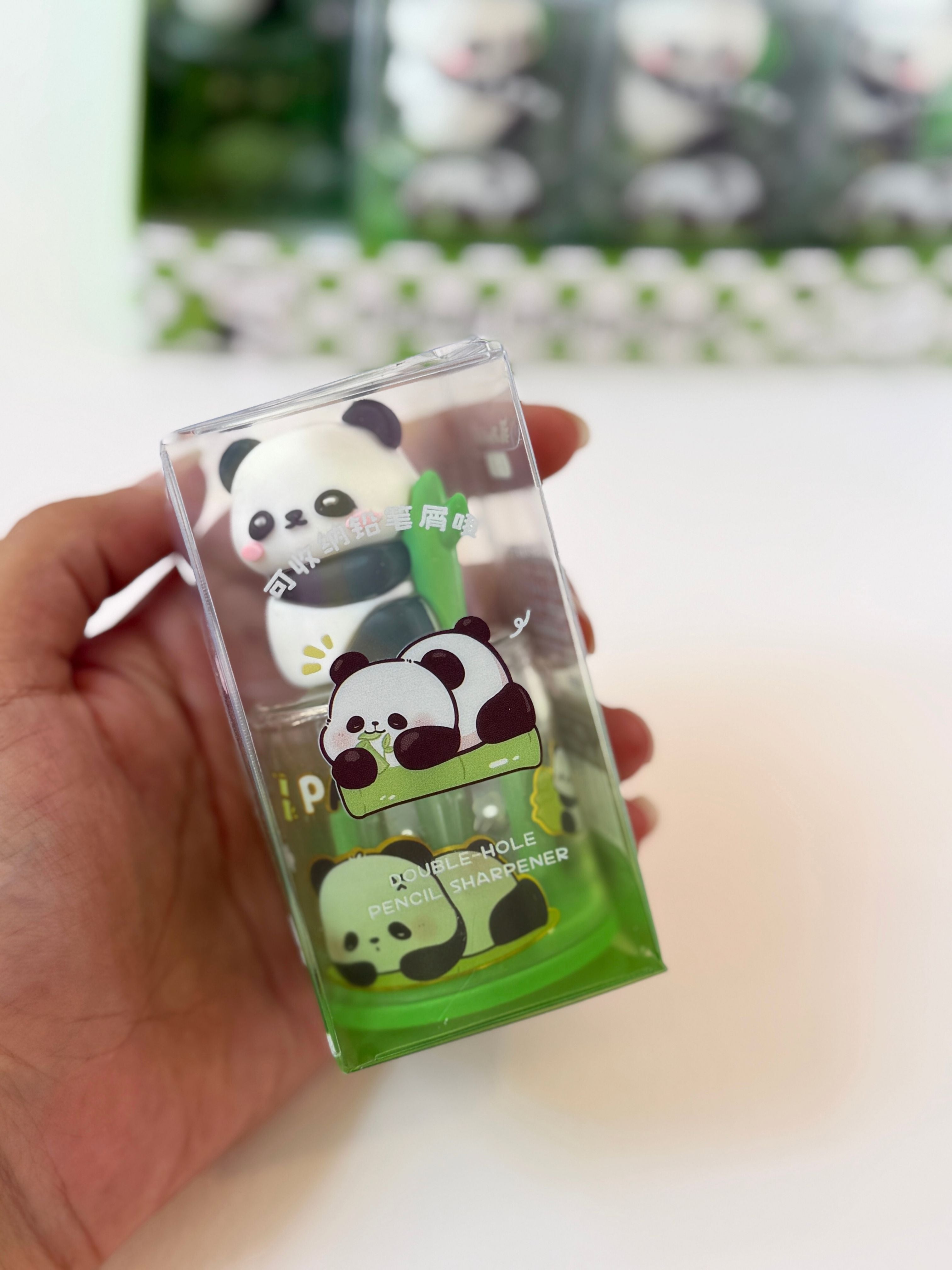 Adorable Panda Double-Hole Pencil Sharpener