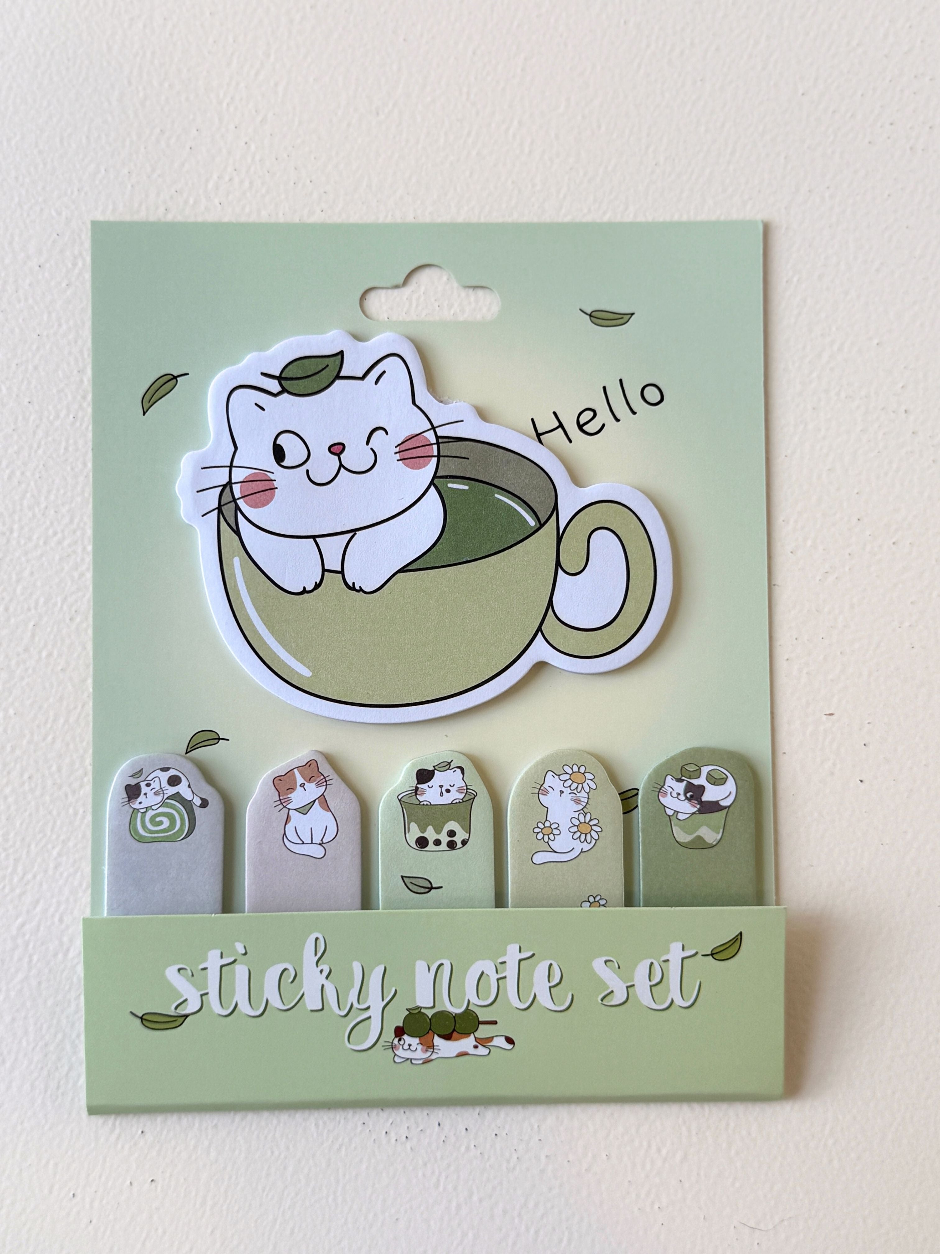 Cute Cat Sticky Notes – Adorable Illustrated Memo Tabs for Journaling & Organisation