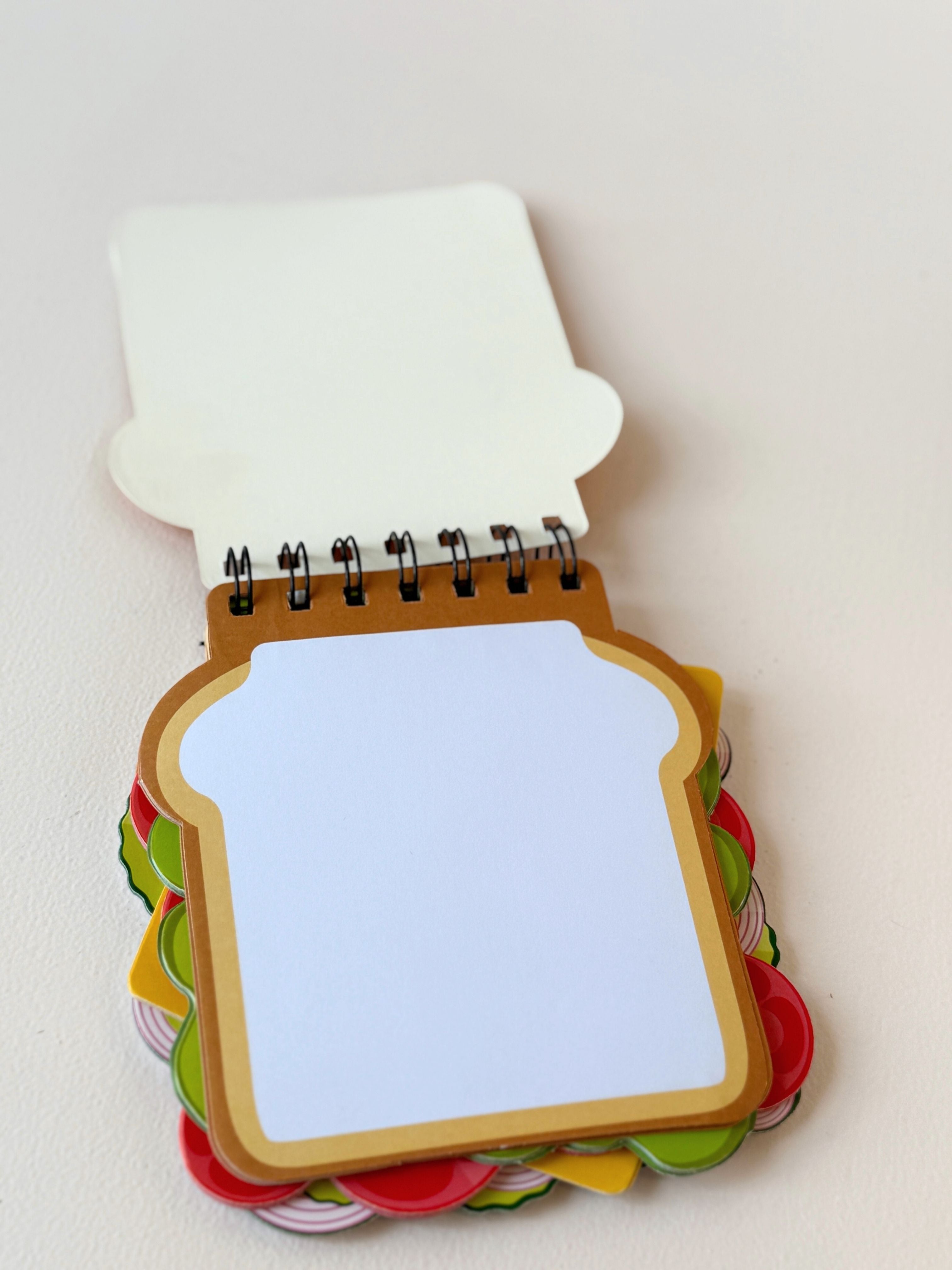 Foodie Spiral Notebook – Burger or Sandwich Design