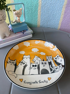 Cat Family Ceramic Plate