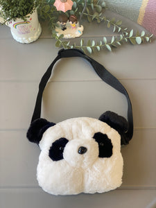 Cute Min Panda Fur Sling Bag