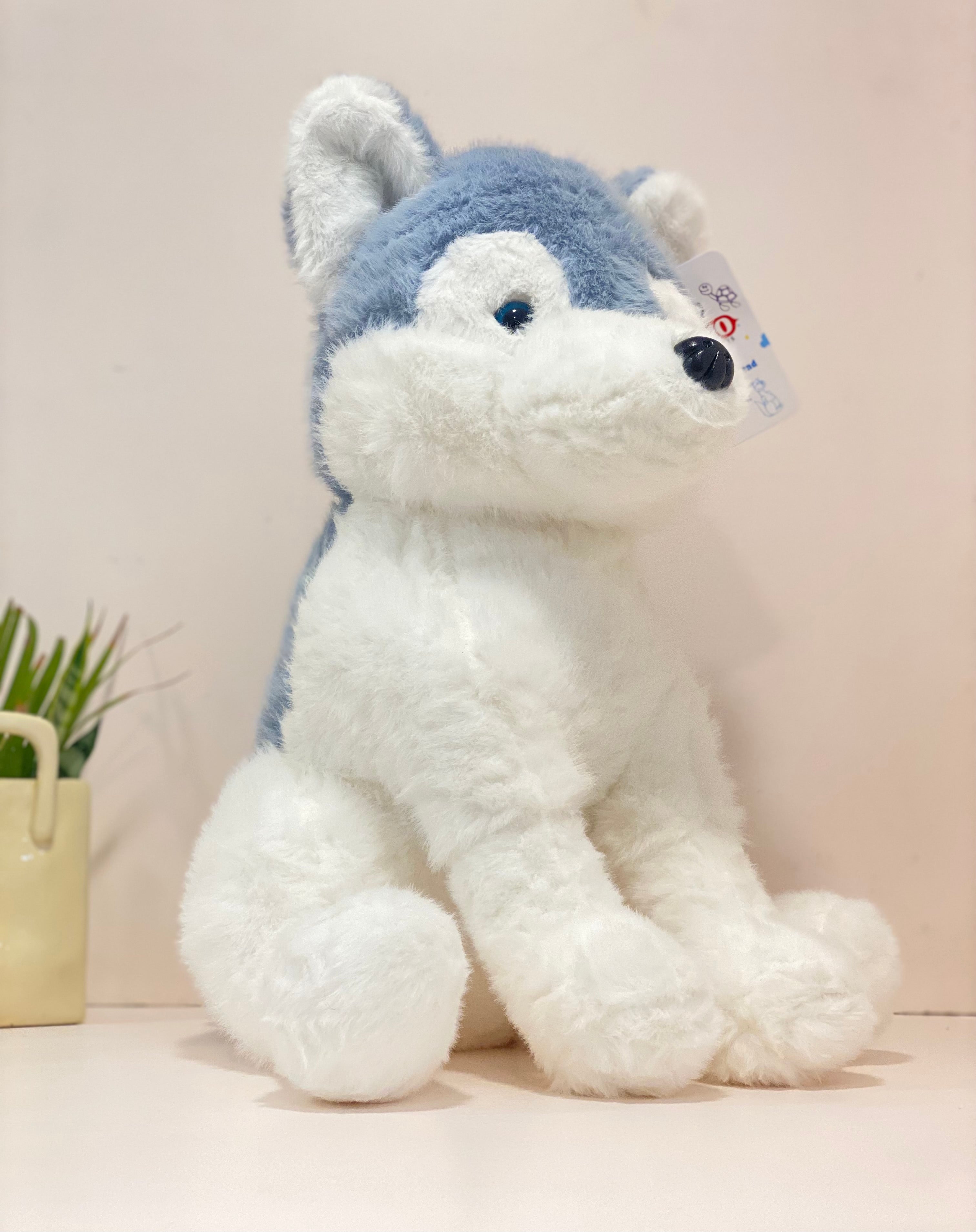 Standing Husky Dog Soft Toy – Cute Plush Puppy Teddy for Kids & Home Décor