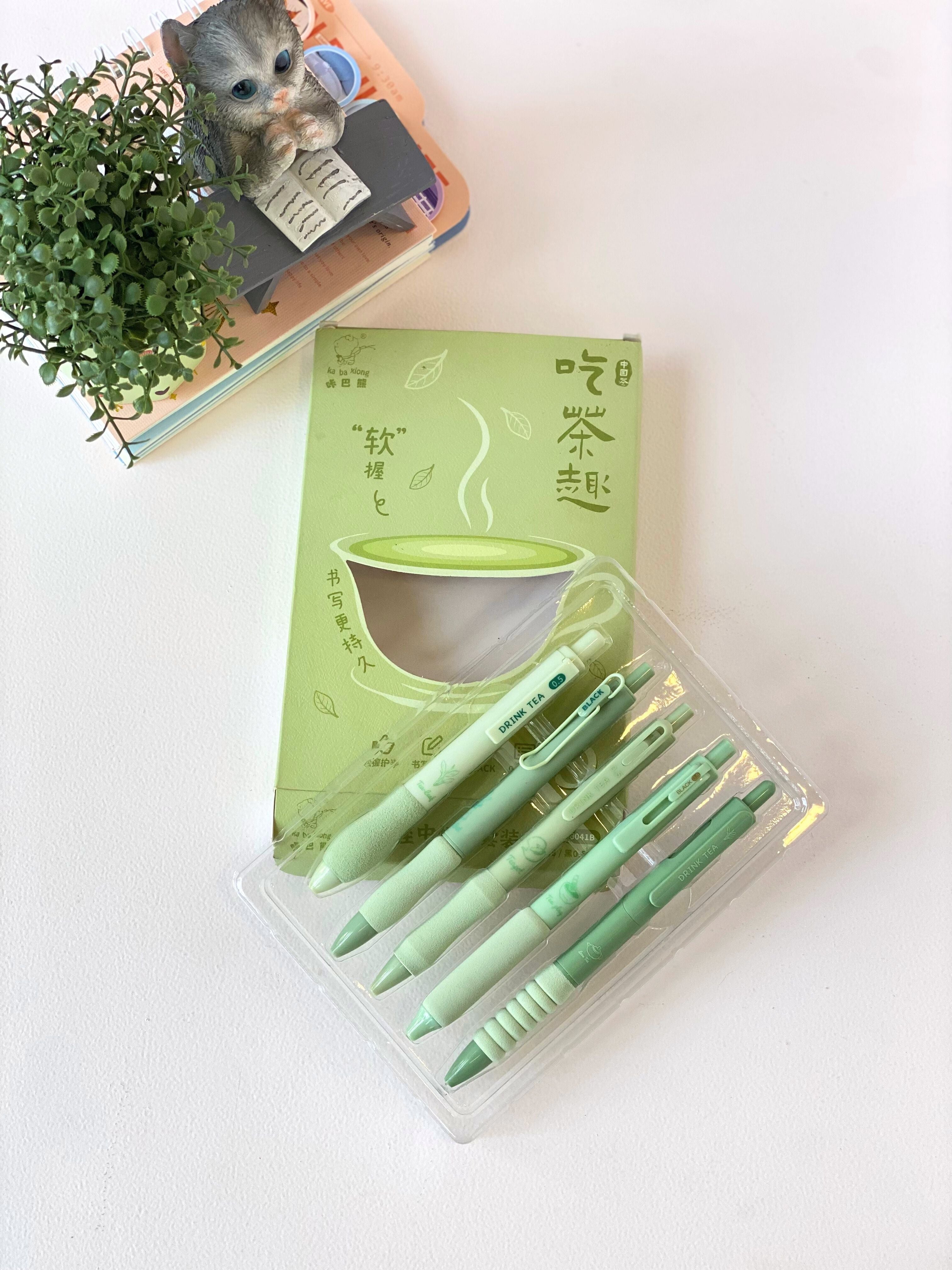 Aesthetic Gel Pen Set – Flower Story Pastel Ballpoint Pens (6-Piece)