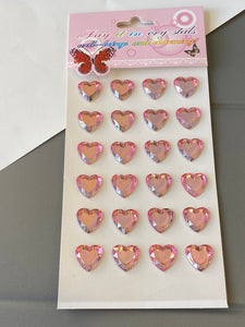 Heart Shape Diamond Stickers