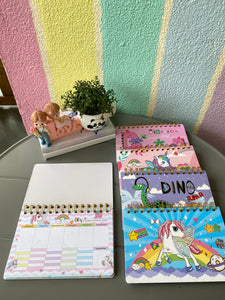 Dino & Unicorn Spiral Diary Planner