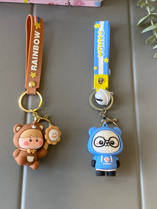Bear & Panda Hoodie Keychain