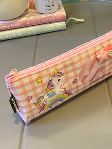 Rainbow unicorn stationery pouch