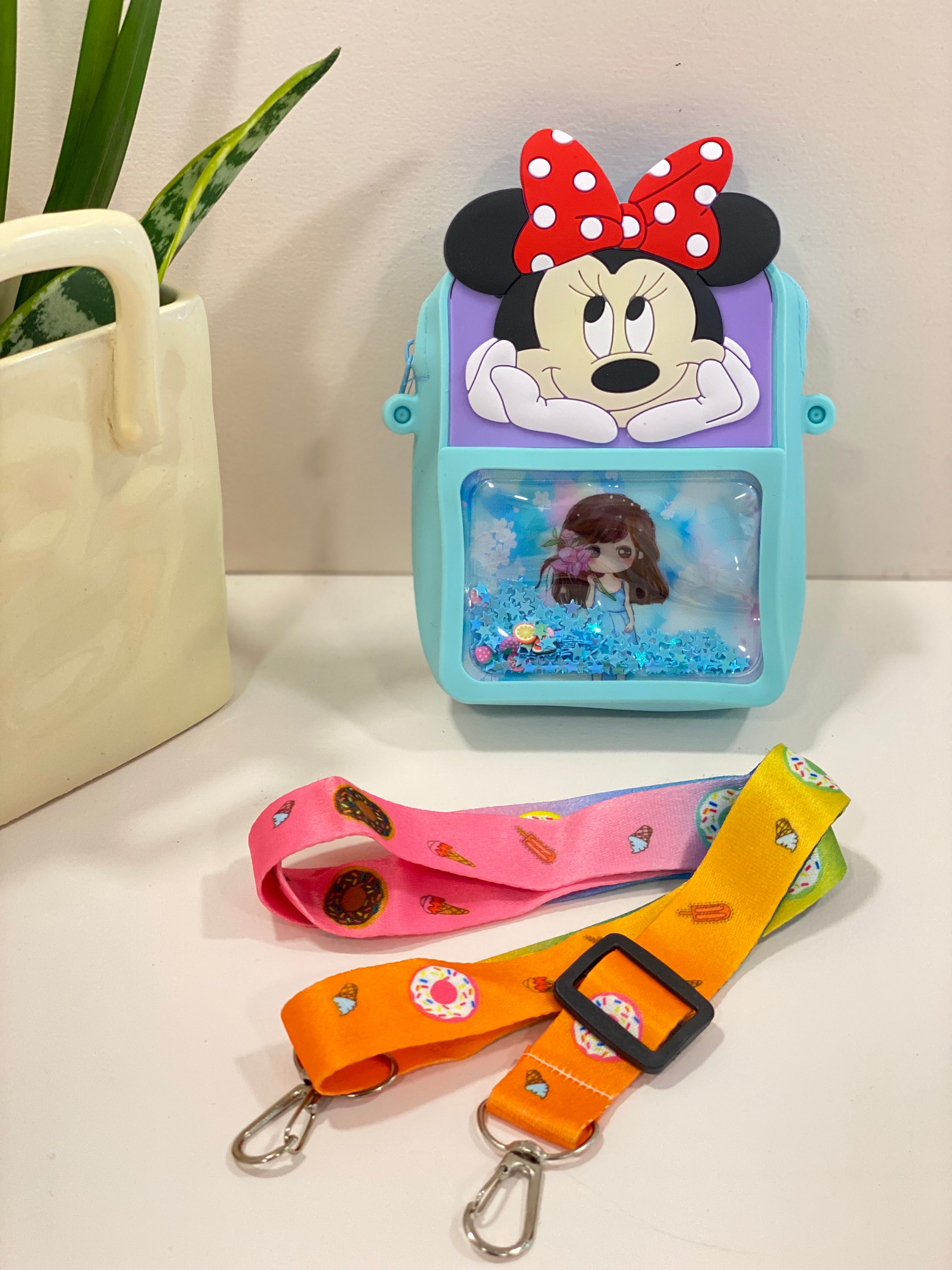 A cute cartoon kids coin bank with colorful lanyard — perfect for storing coins, candies, and tiny treasures while making saving money fun.