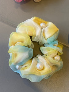 Pearl Organza Scrunchie