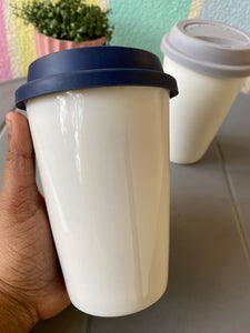 Ceramic Sipper With Silicon Lid