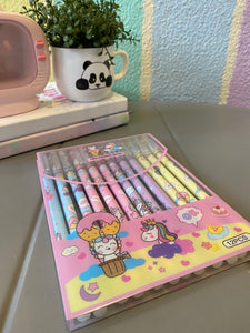 Unicorn Erasable Ball Pen Set