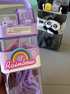 Unicorn & Panda Double Sided Water Bottle