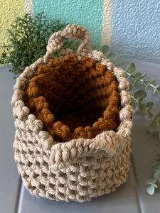 Macrame Organicer Basket -          Set Of 2