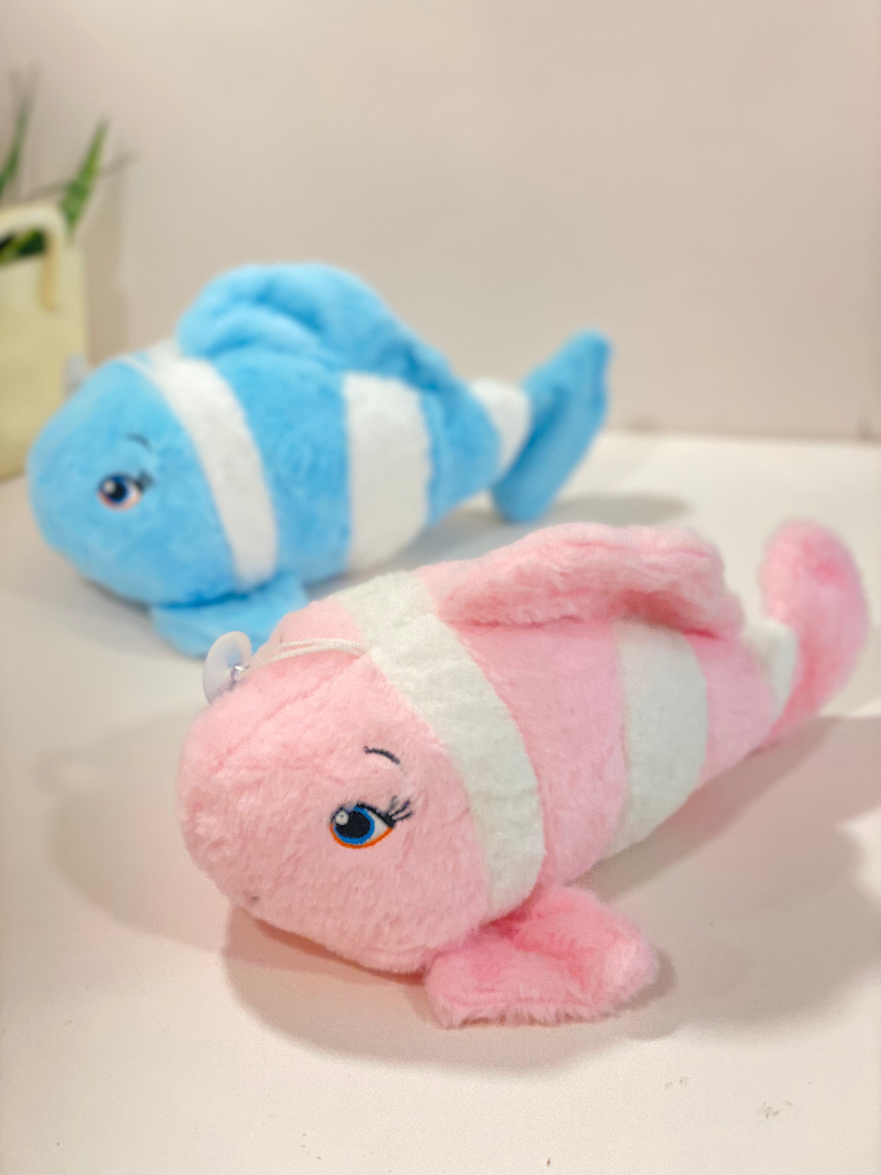 Cute Pink Clownfish Soft Toy – Plush Fish Stuffed Animal for Kids & Baby Room Decor