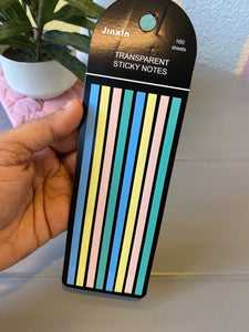 Multicolour Transparent Sticky Notes