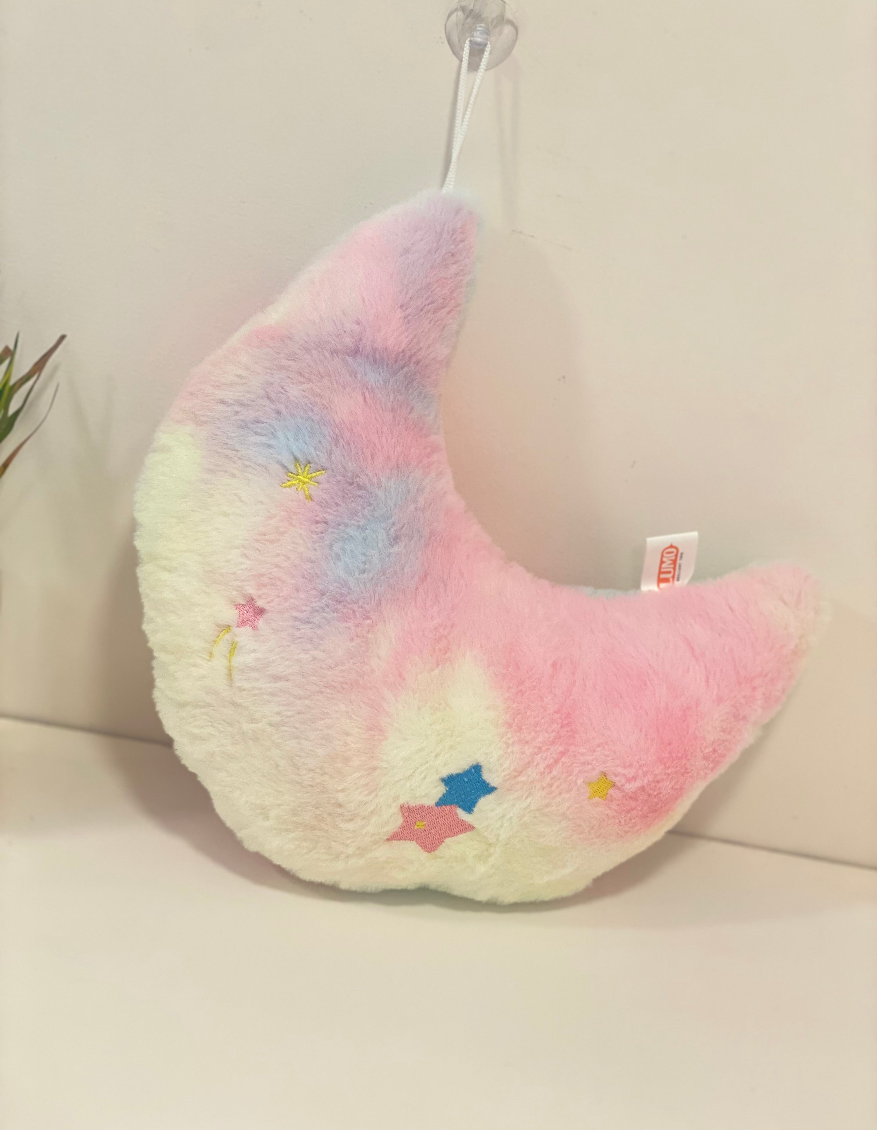 Pastel Moon Plush Toy – Soft Stuffed Cushion for Kids & Nursery Decor