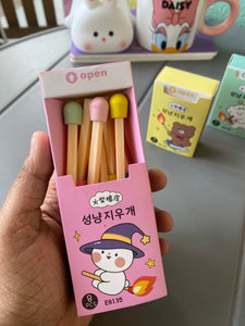 Pretty Little Match Stick Erasers