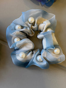 Pearl Organza Scrunchie