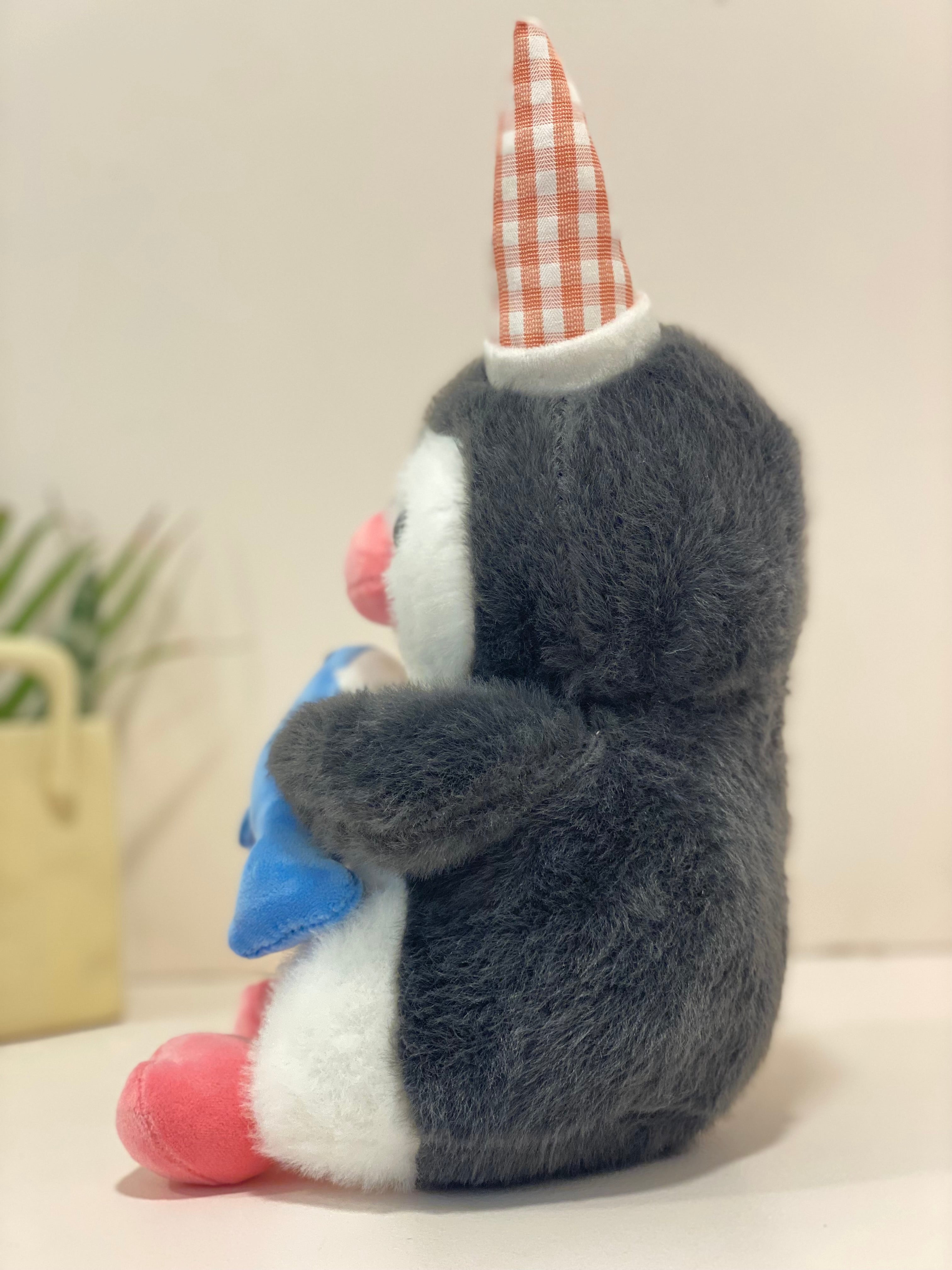 Cute Penguin Plush Toy with Cap & With Fish Soft toy -Stuffed Animal for Kids & Adults