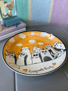 Cat Family Ceramic Plate