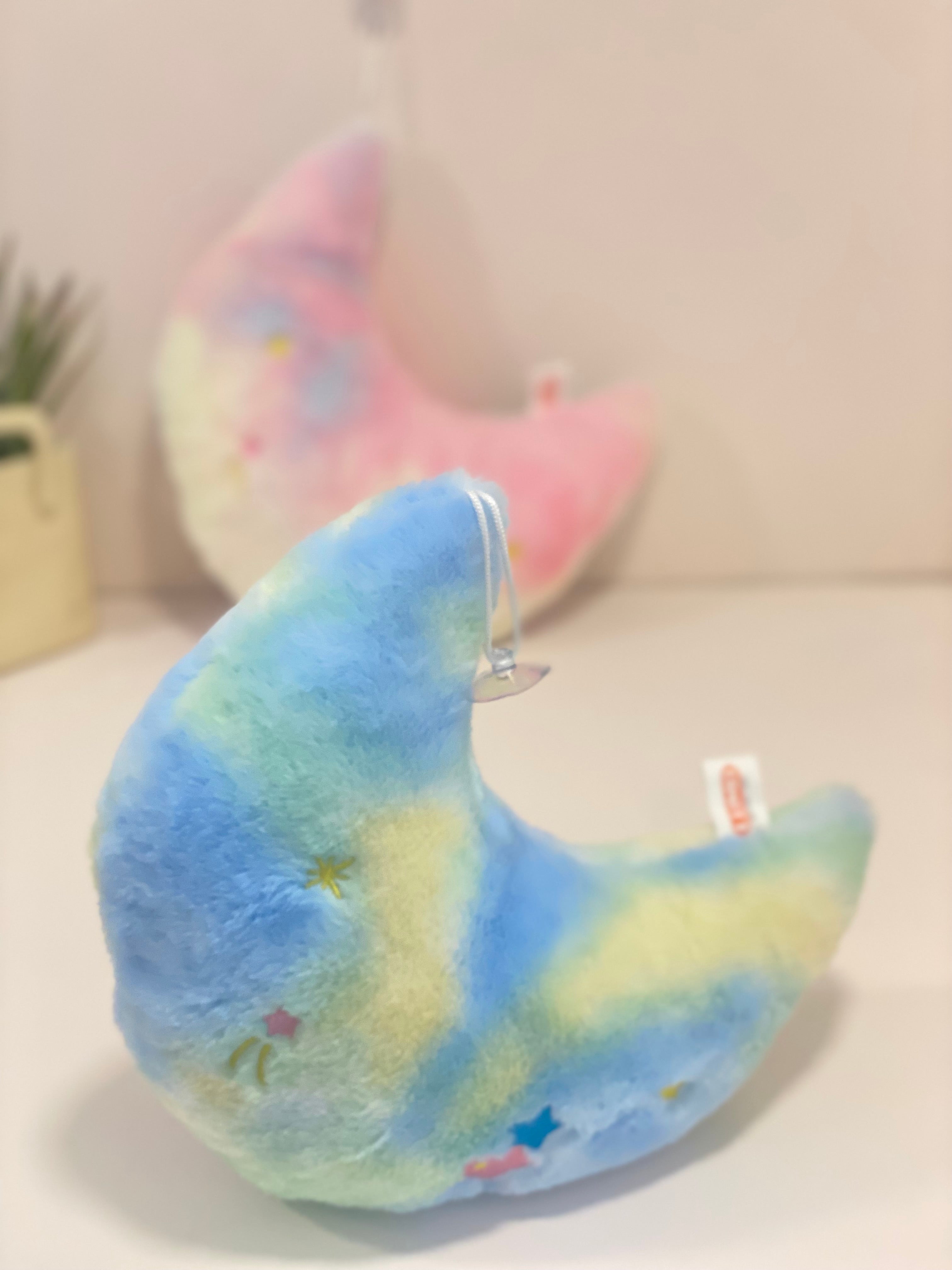 Pastel Moon Plush Toy – Soft Stuffed Cushion for Kids & Nursery Decor