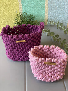 Macrame Organicer Basket -          Set Of 2