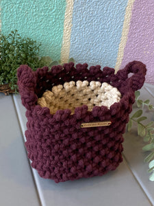 Macrame Organicer Basket -          Set Of 2