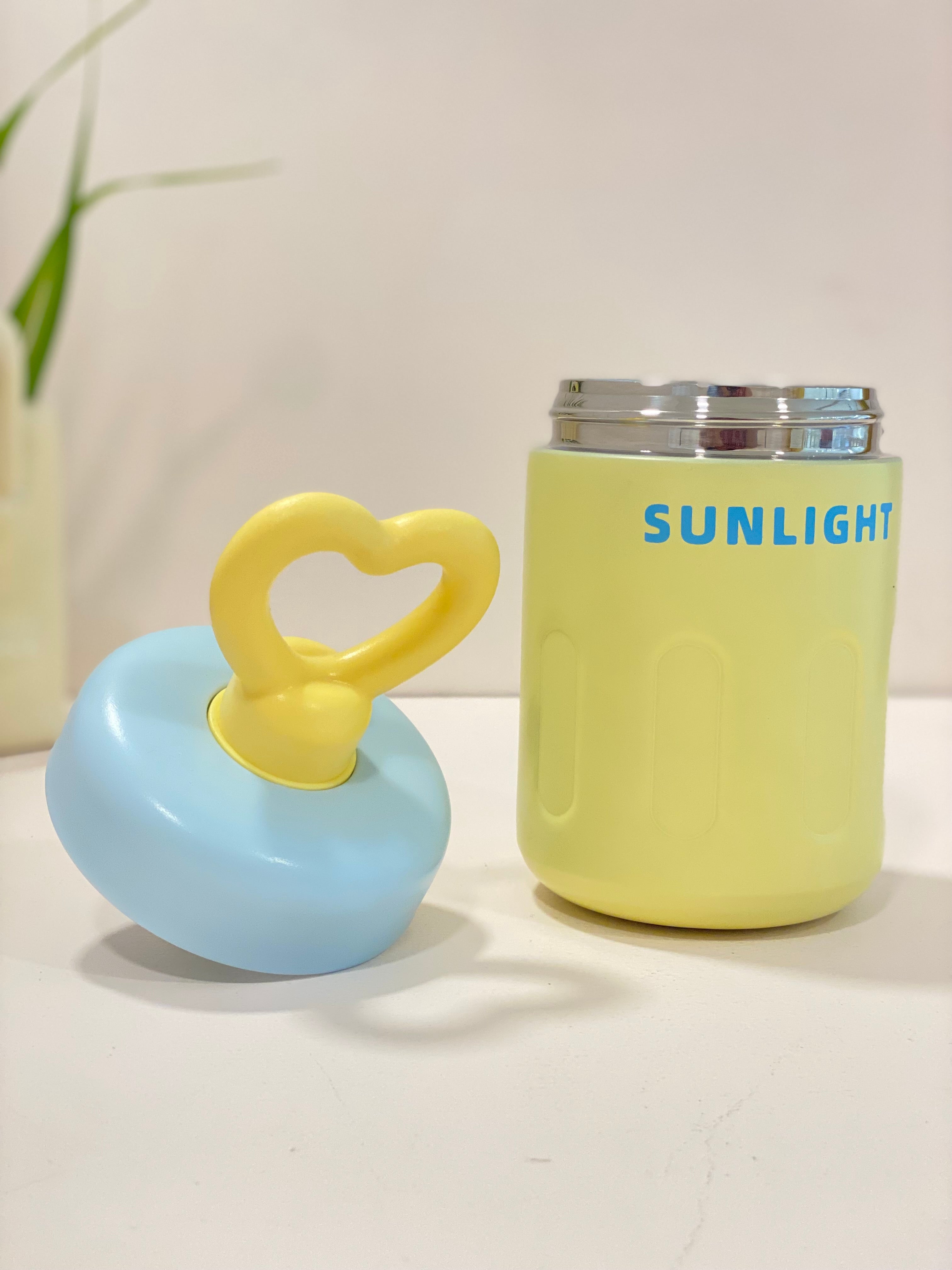 Sunlight HeartHandle™ Reusable Tumbler Cup – 12oz Cute Leakproof Travel Mug