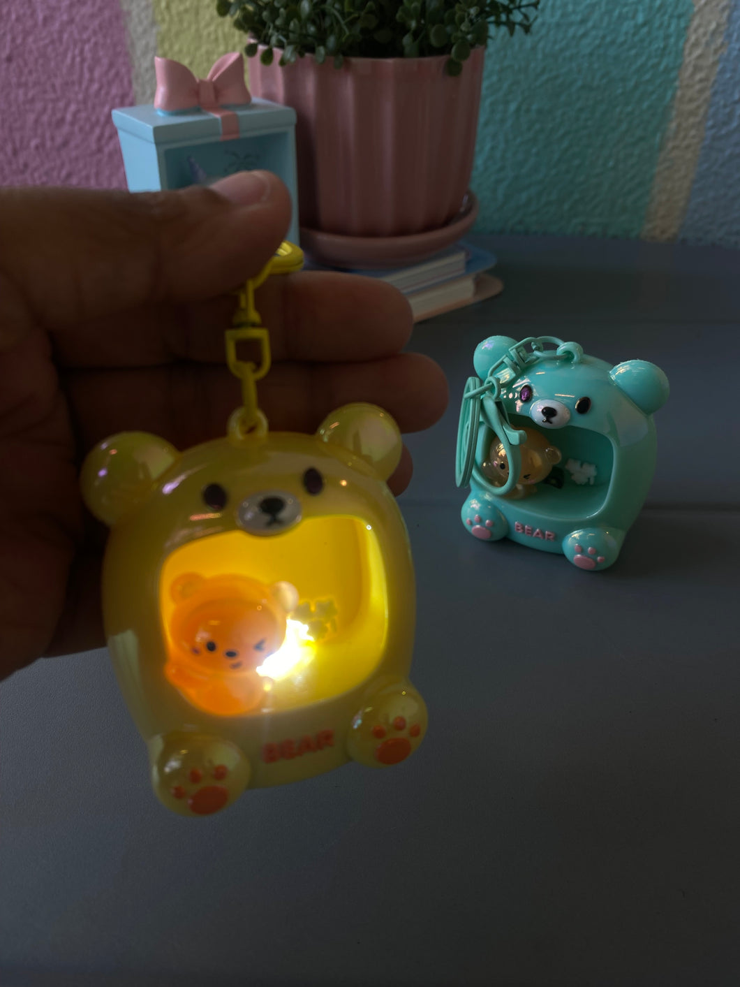 Holographic Bear Keychain