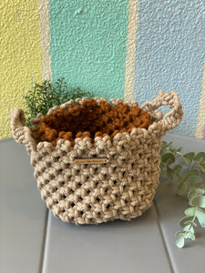 Macrame Organicer Basket -          Set Of 2