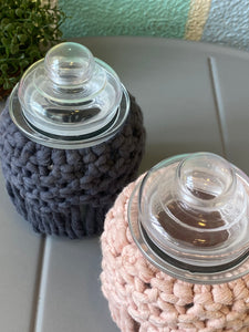 Macrame Set Of 2 Jars