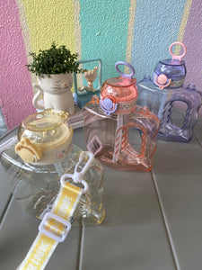 Pastel Transparent Water Bottle- Sale