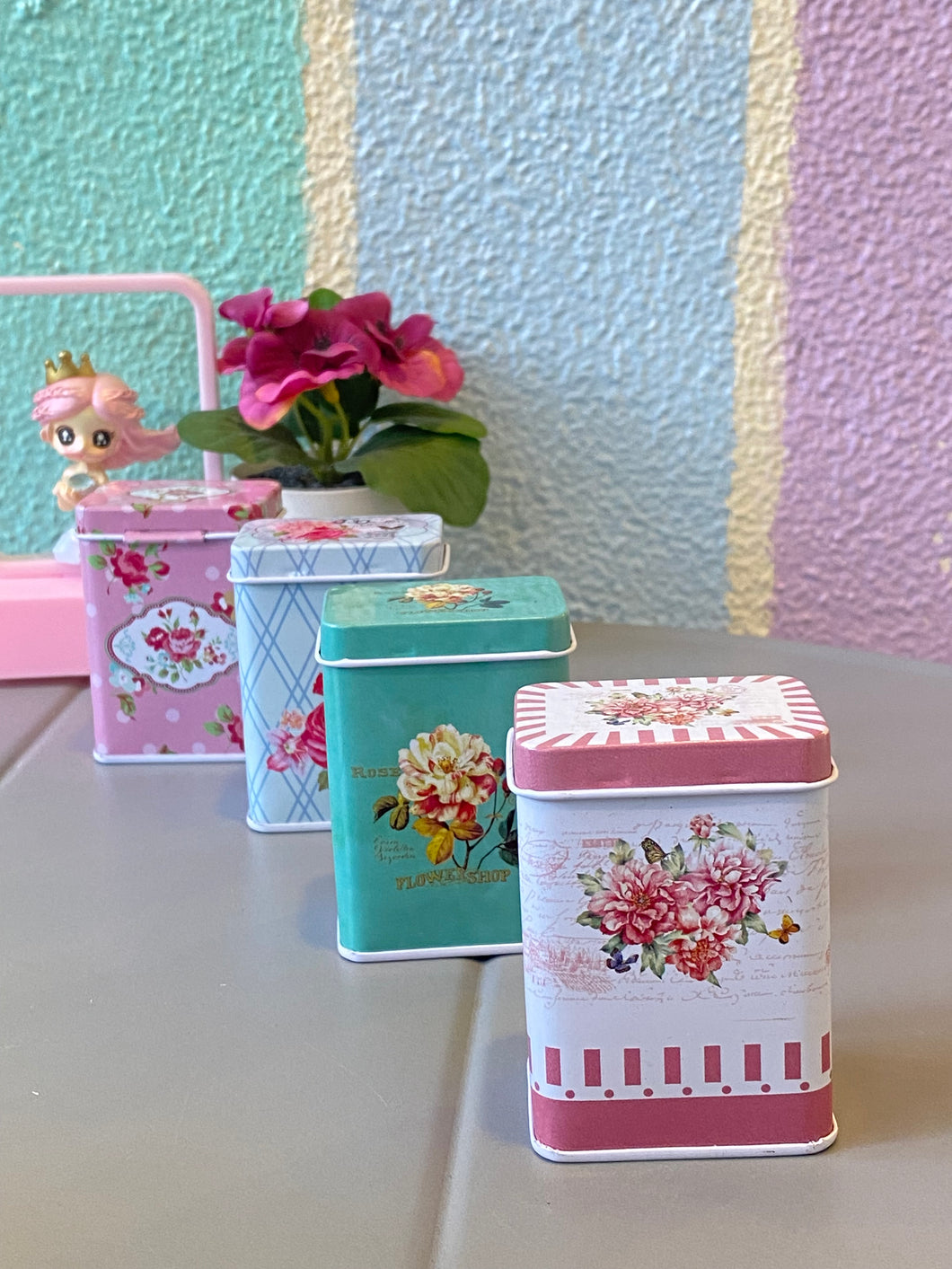 Floral Collectables Tin Boxes - Assorted