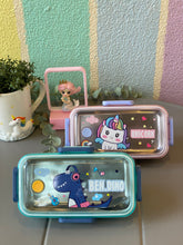 Load image into Gallery viewer, Mini Dino And Unicorn Steel Lunch Box
