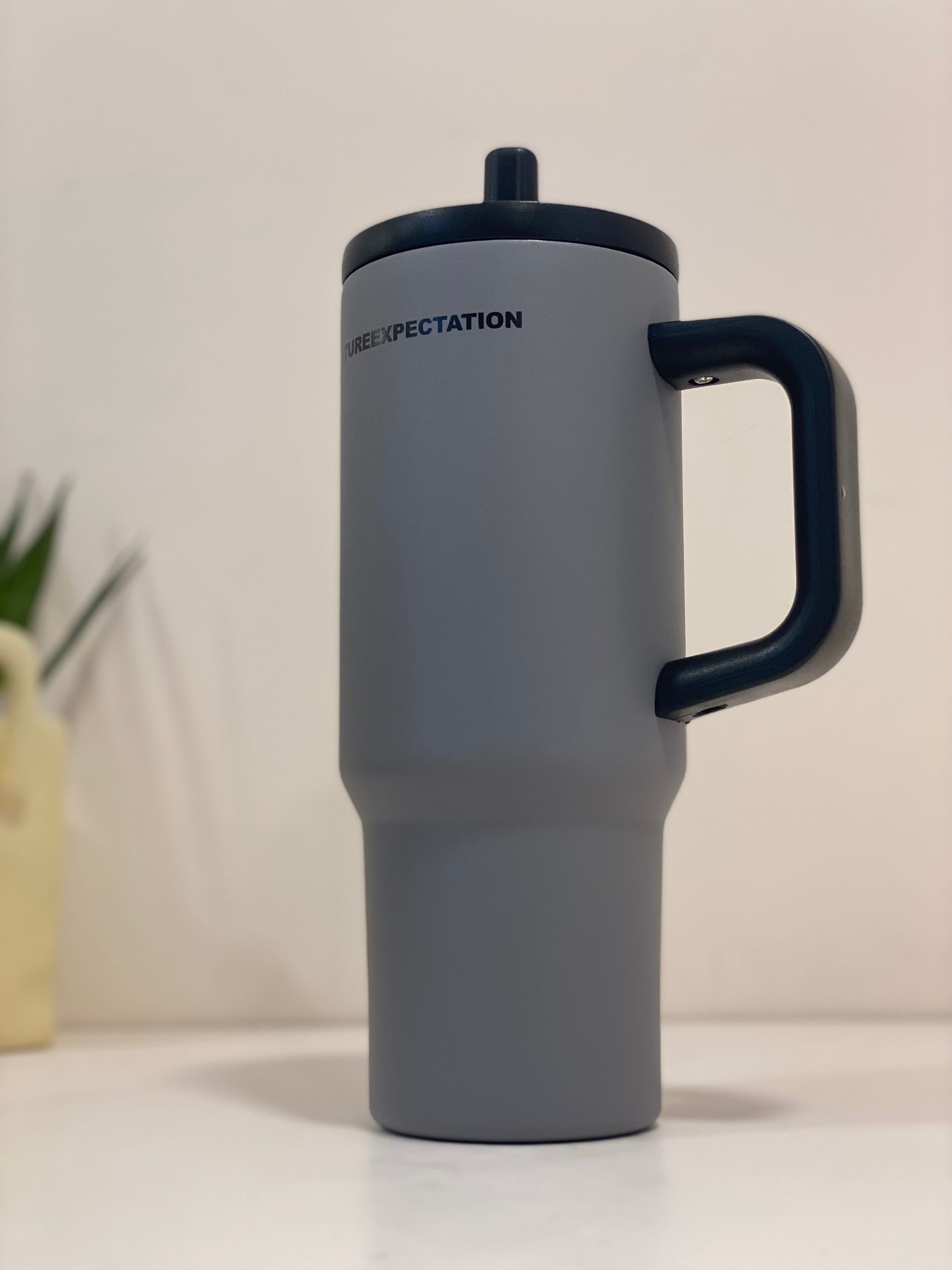 Future Expectation 30oz Stainless Steel Insulated Tumbler with Handle & Straw – Leakproof Travel Mug